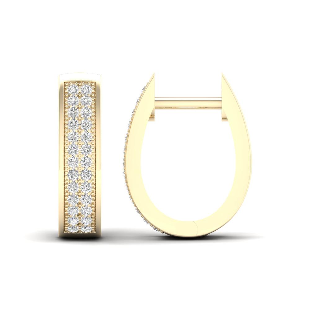 Dazzling 10K 0.15ct Diamond Hoops