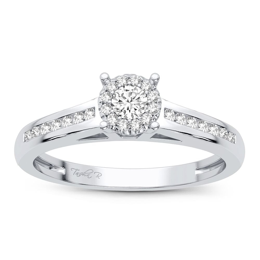 Dazzling 10K 0.22CT Diamond Ring