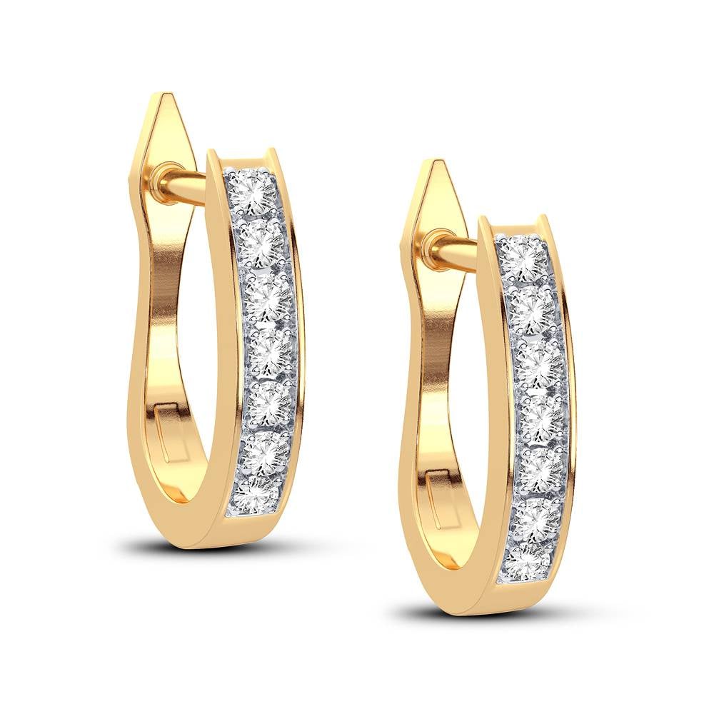 Exquisite 10K 0.06CT Diamond Earring