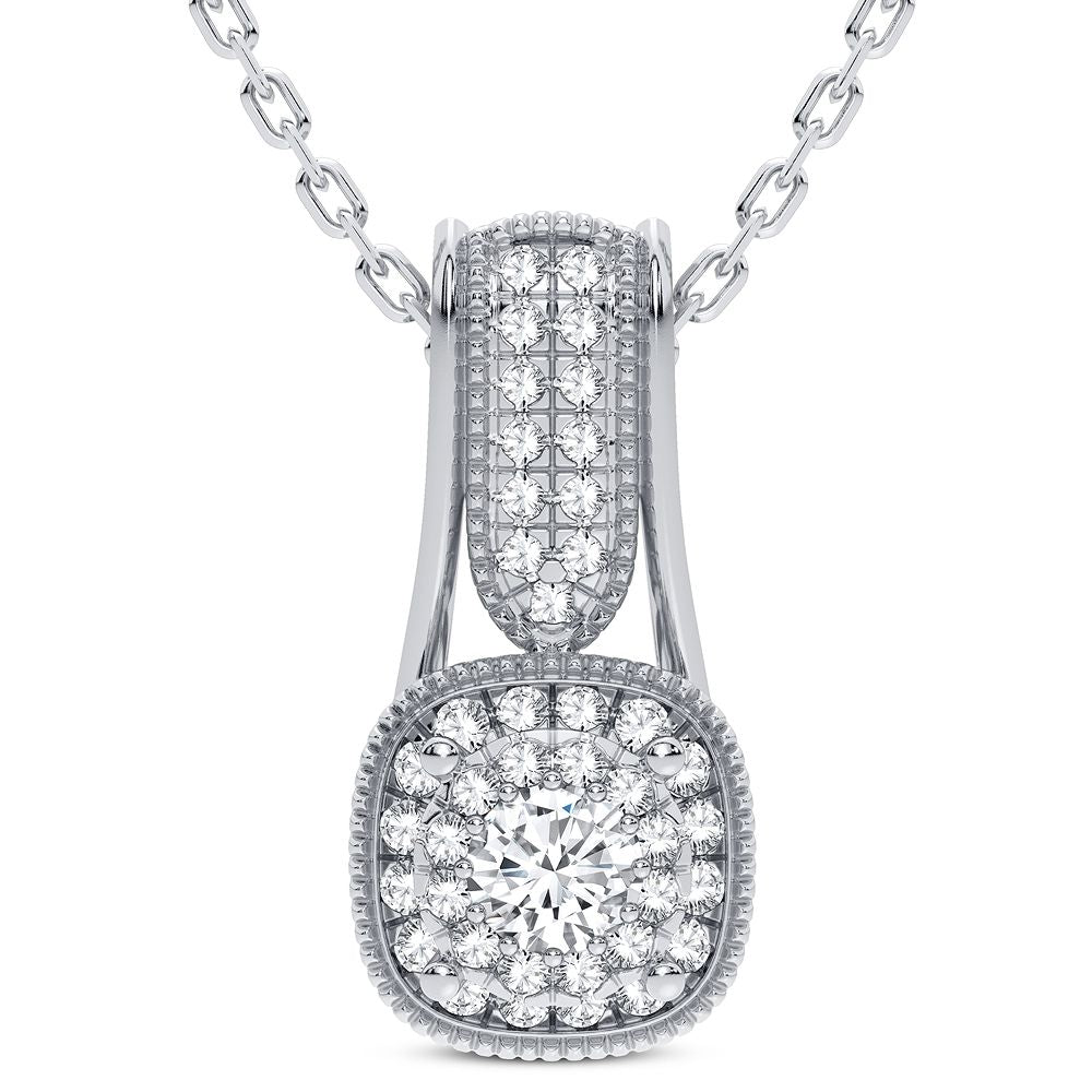 Elegant White Gold 0.20ct Diamond Womens Pendant