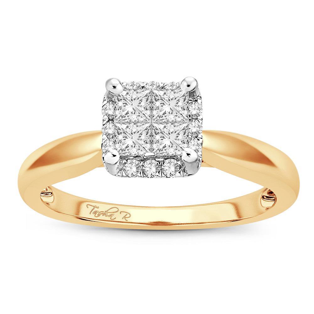 14k Yellow Gold Lab Diamond Engagement Ring - 0.50ct Brilliance