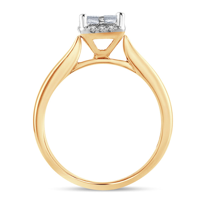 14k Yellow Gold Lab Diamond Engagement Ring - 0.50ct Brilliance