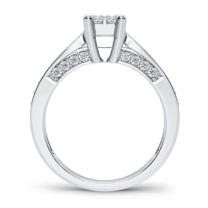 Timeless 14k White Gold Lab Diamond Engagement Ring (0.50CT)