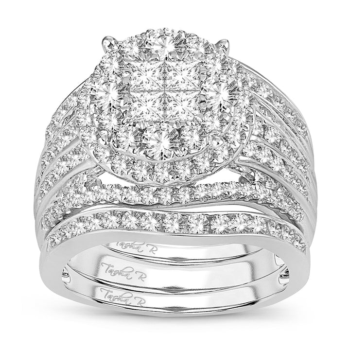 14K White Gold 2.52CT Lab Diamond Bridal Ring