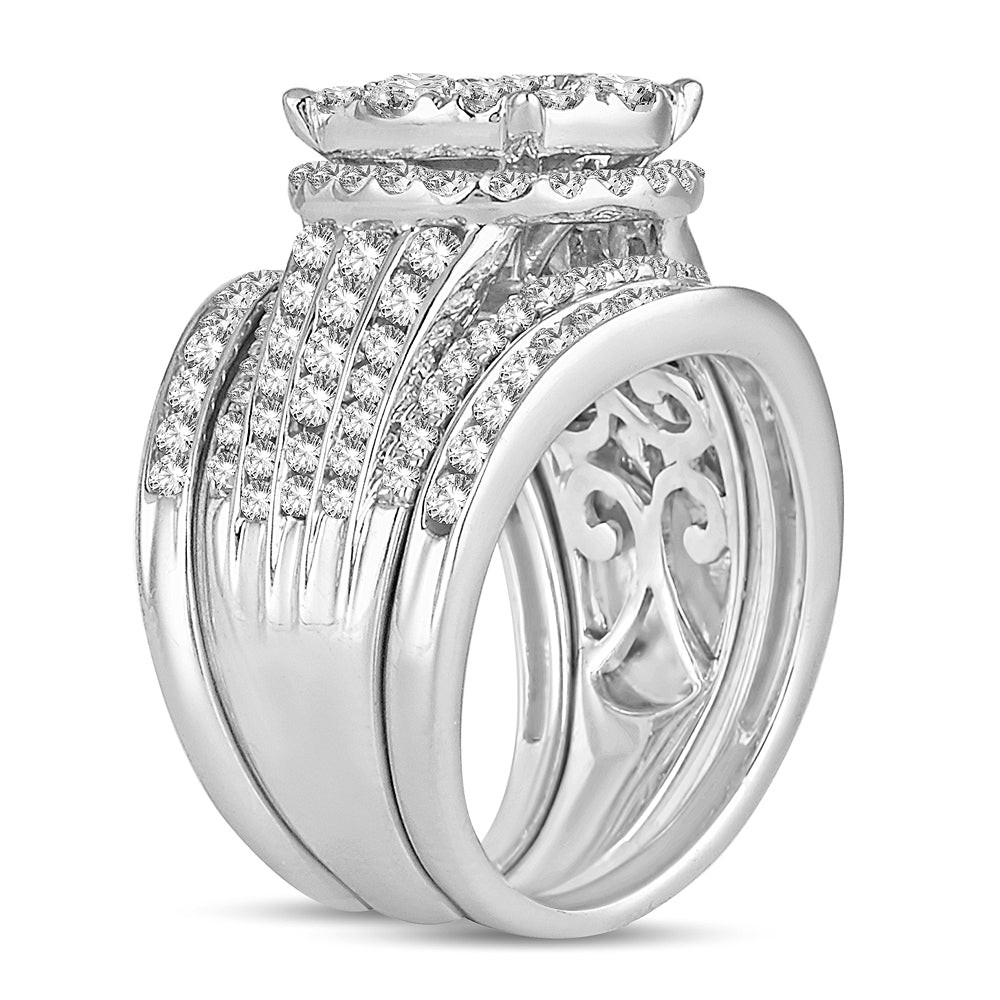 14K White Gold 2.52CT Lab Diamond Bridal Ring