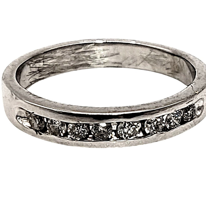 Platinum Channel Set Diamond Band Ring 5.3g, Sz 6.25