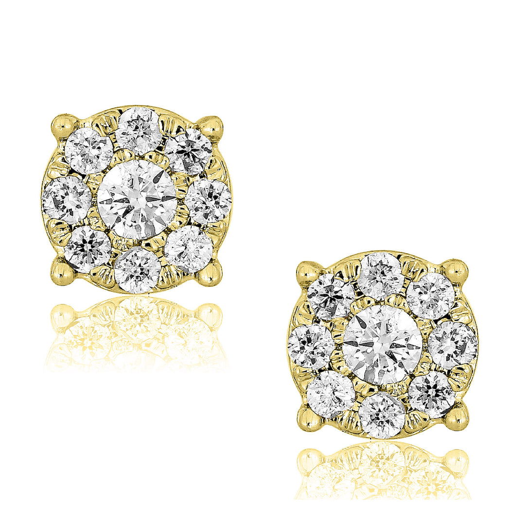 14K Yellow Gold 0.50ct Diamond Earring