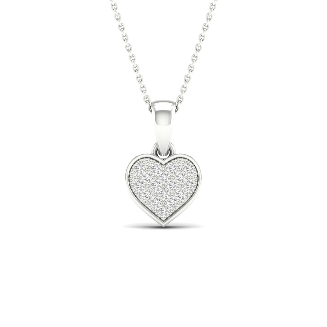 10K White Gold 0.05CT Diamond Pendant