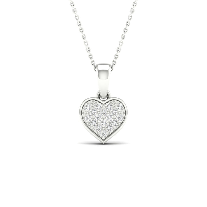 Delicate 10k White Gold 0.05CT Lab Diamond Pendant