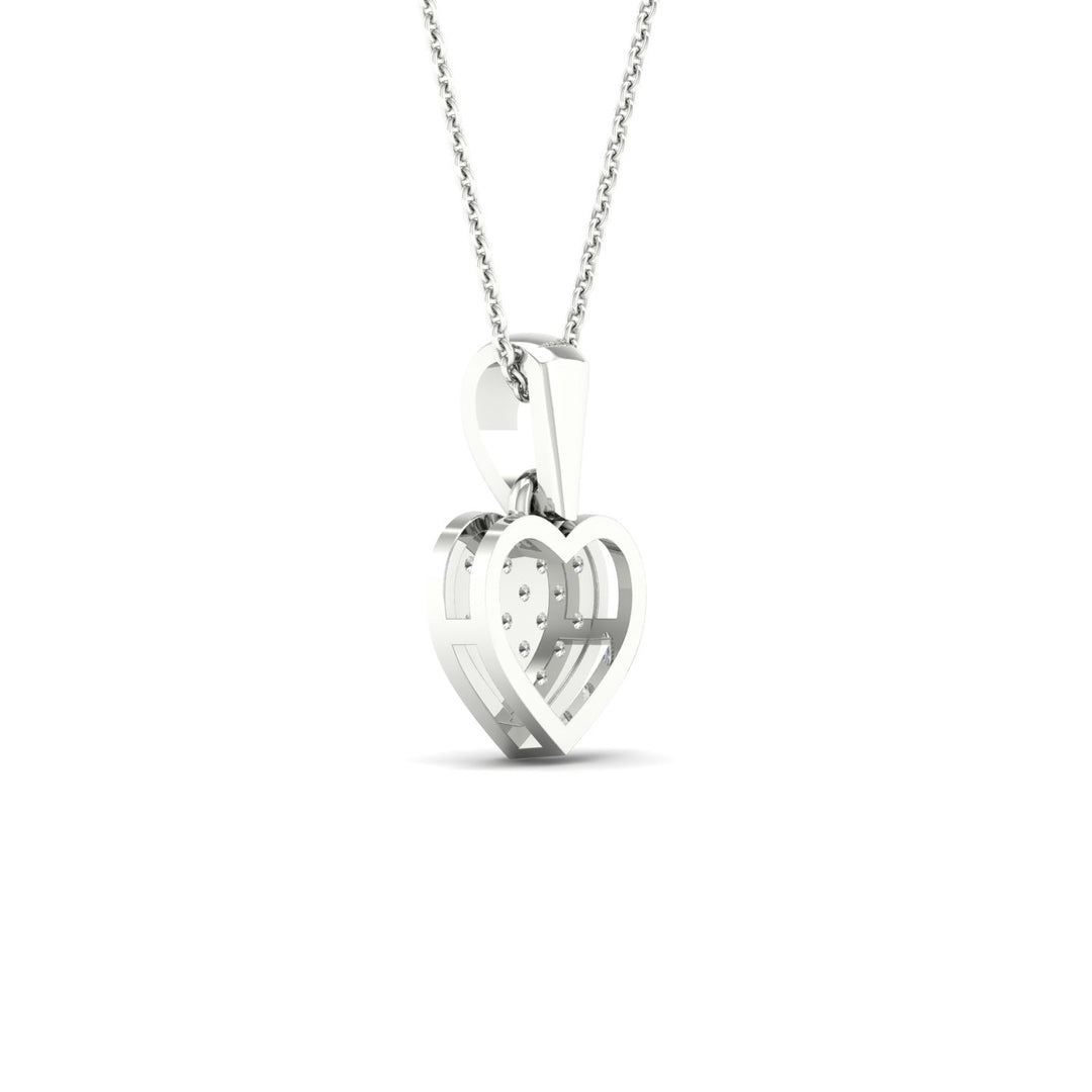 Delicate 10k White Gold 0.05CT Lab Diamond Pendant