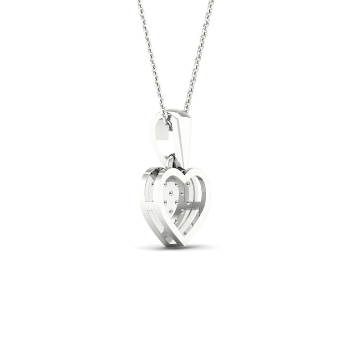 Delicate 10k White Gold 0.05CT Lab Diamond Pendant