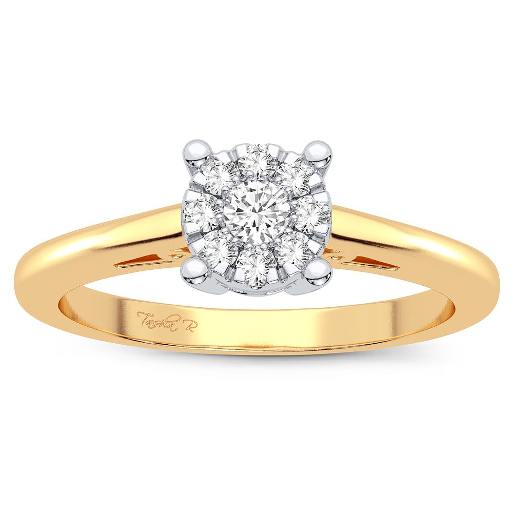 14K Yellow Gold 0.10CT Diamond Ring