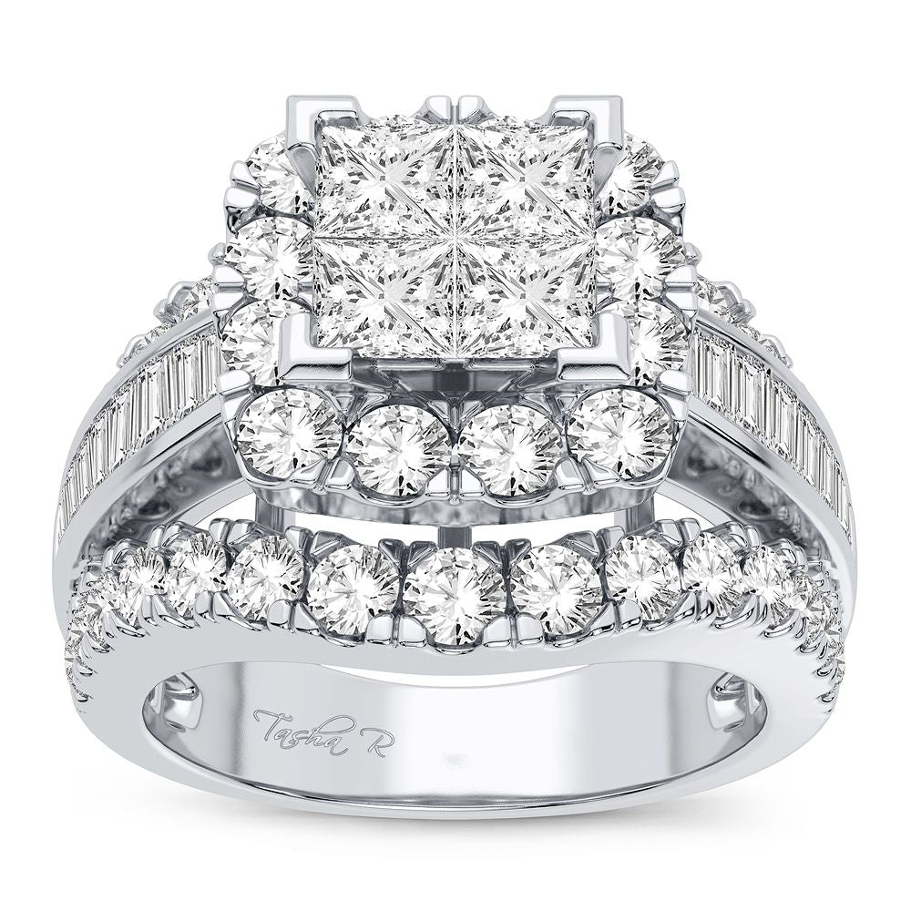 14K White Gold 1.95CT Lab Diamond Womens Engagement Ring