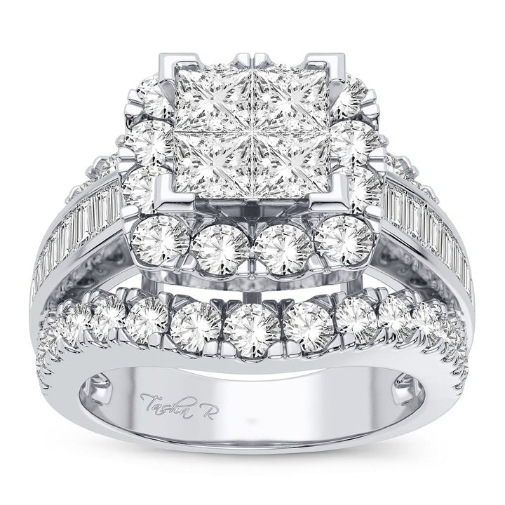 14K White Gold 1.95CT Lab Diamond Womens Engagement Ring