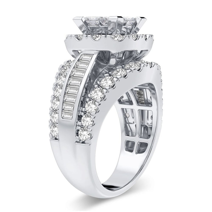 14K White Gold 1.95CT Lab Diamond Womens Engagement Ring
