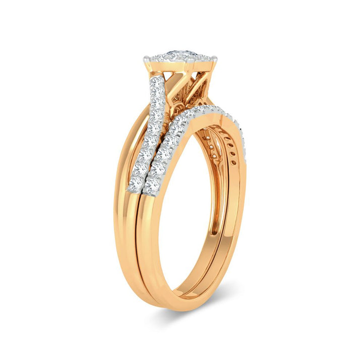 Timeless 14K Yellow Gold Lab Diamond Bridal Ring (0.50ct)