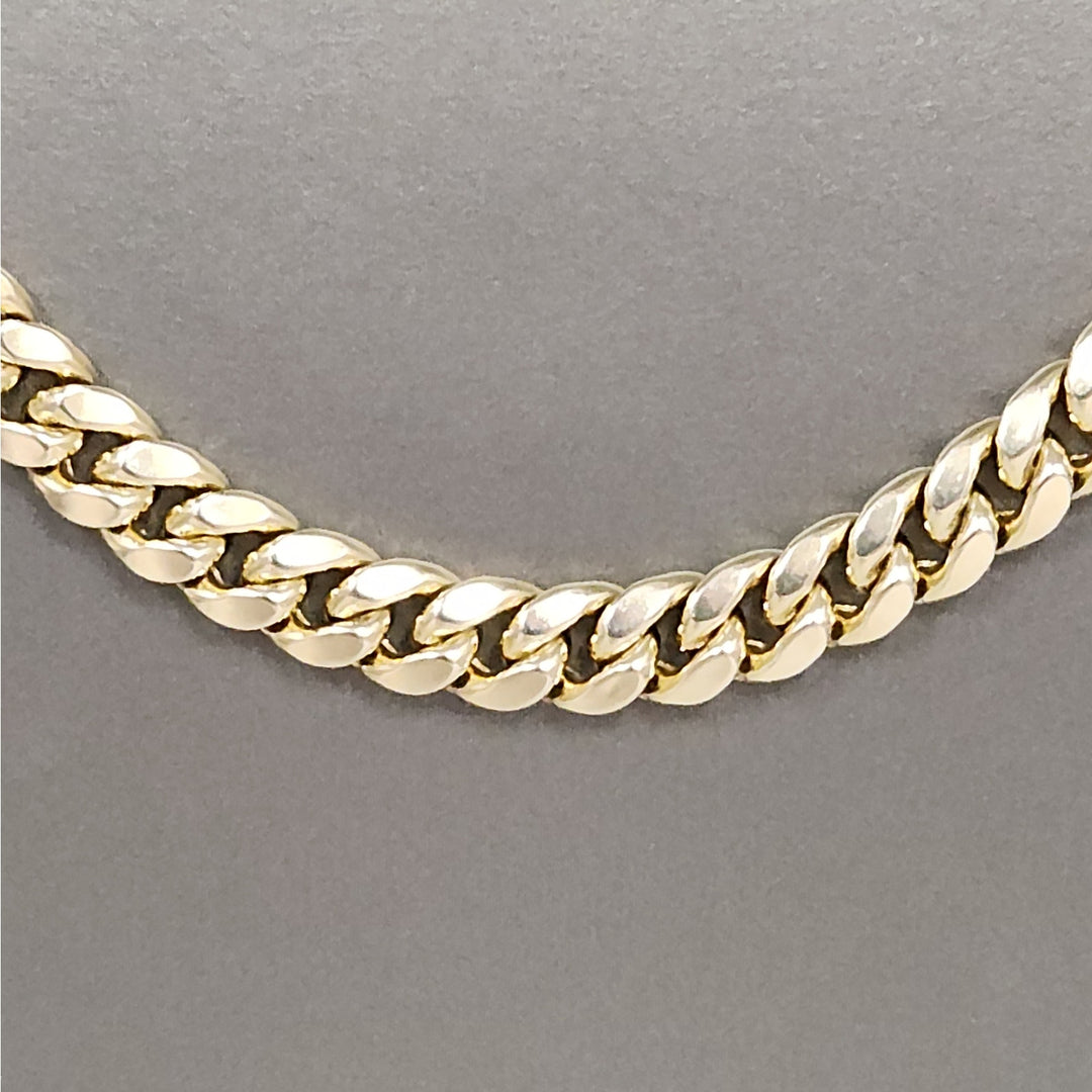10k Yellow Gold 6.5MM Cuban Link Chain Necklace 22"