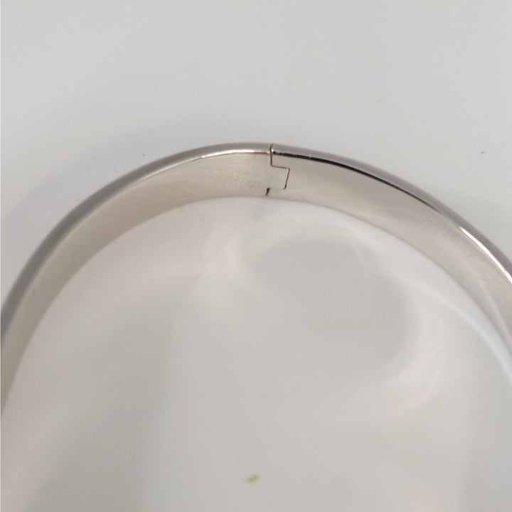 925 Sterling Silver Love Screw Bangle Bracelet Size 6.5 "