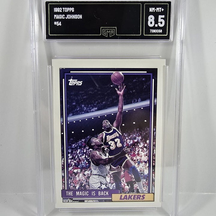 1992 Topps Magic Johnson #54 GMA 8.5 NM MT+ Los Angeles Lakers The Magic Is Back