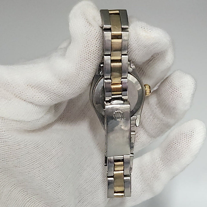 Rolex Oyster Perpetual 26mm Champagne Dial Two Tone Slainless Steel Women Watch
