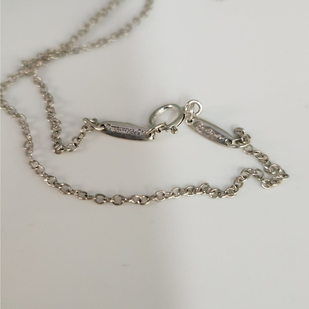 Tiffany & Co. Elsa Peretti Apple Necklace Sterling Silver 925 Pendant Box Pouch