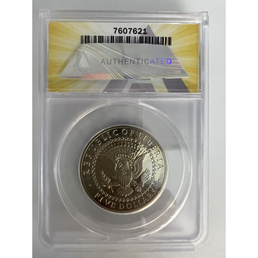 2000 $5 LIBERIA WILLIAM H TAFT MS 65 CAMEO ANACS