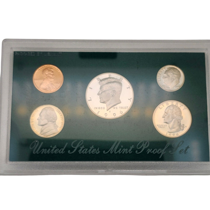 1996-S United States Mint Proof Set 5-Piece Original Packaging OGP COA Black Box