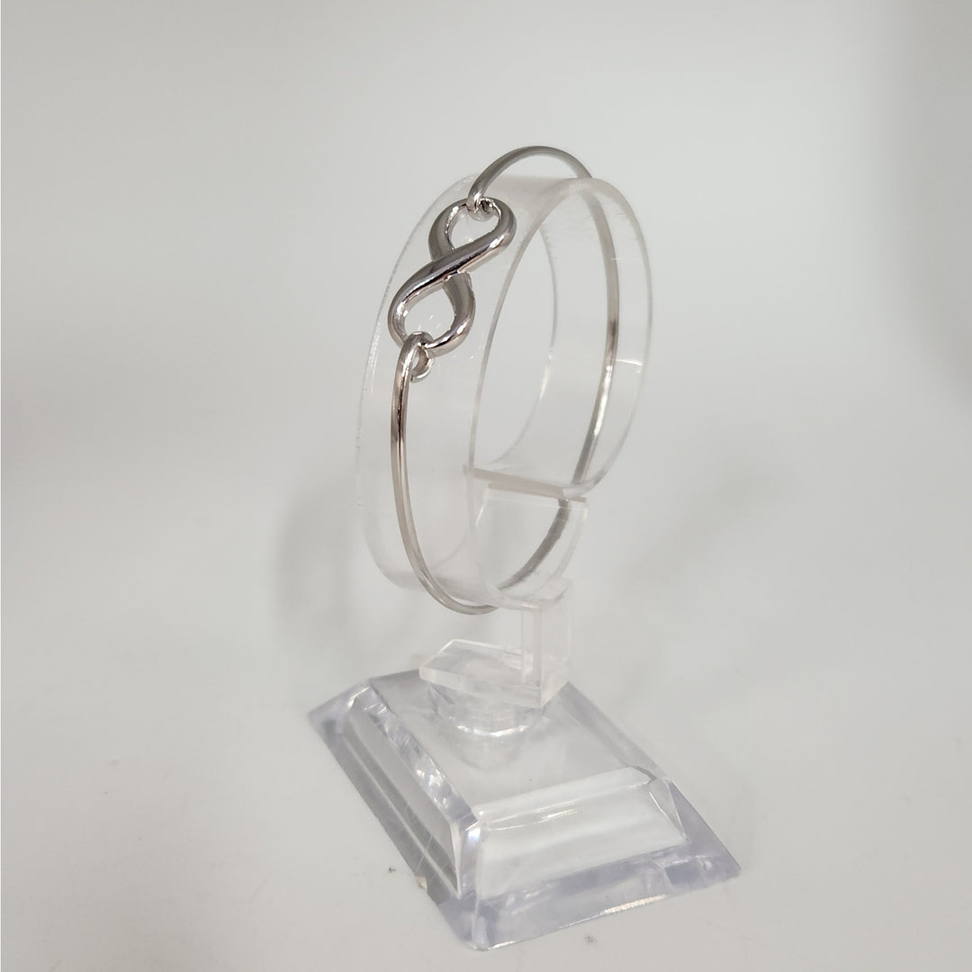 925 Sterling Silver Infinity Bangle Bracelet