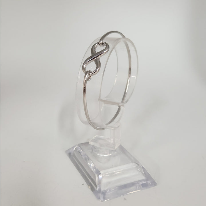 925 Sterling Silver Infinity Bangle Bracelet
