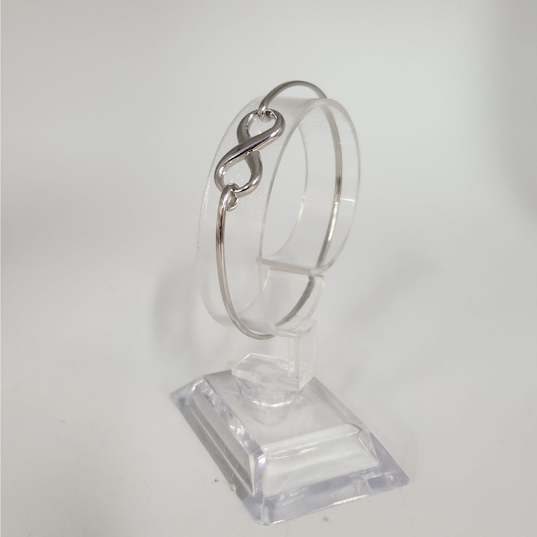 925 Sterling Silver Infinity Bangle Bracelet