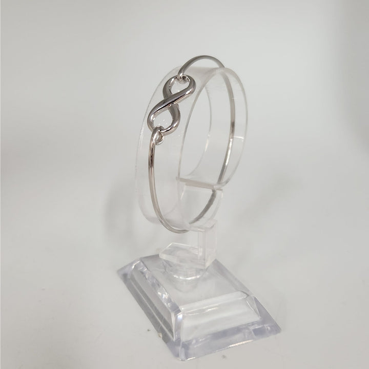 925 Sterling Silver Infinity Bangle Bracelet