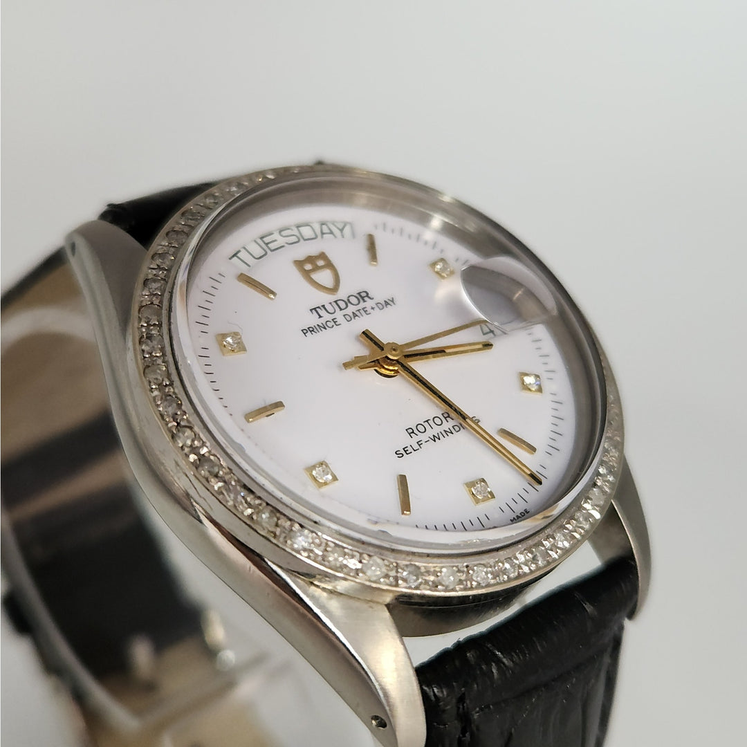 Vintage Tudor Prince Date+Day Ref.94613 Automatic Diamond Dial & Bezel Watch