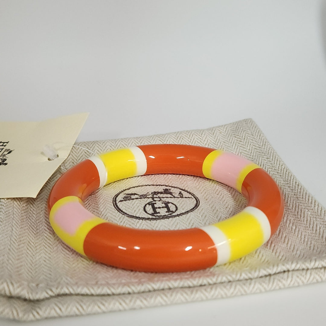 New Hermes H Equipe Bangle GM Bracelet Sunset Color Size T2