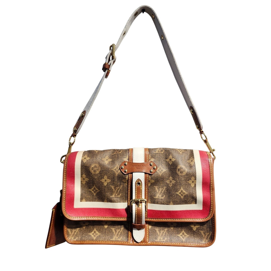 Louis Vuitton Limited Edition Monogram Tissé Rayures Flap Messenger Bag