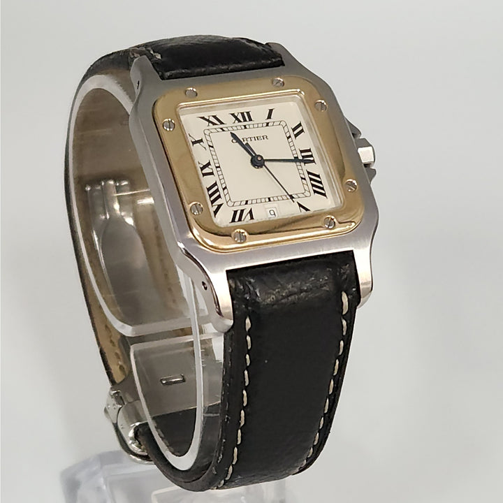Cartier Santos Two-tone 18K Yellow Gold Quartz Watch 30 MM Classic