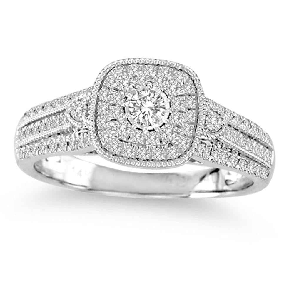 14K White Gold 0.40CT Diamond Ring