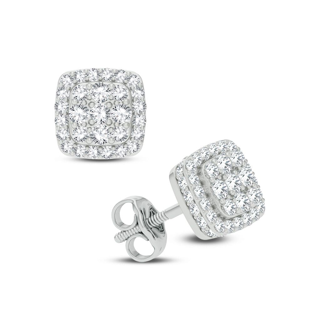 14K White Gold 0.50CT Diamond Earrings