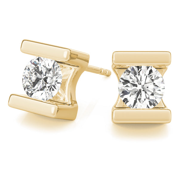 14K Yellow Gold 0.5ct Lab Diamond Stud Earrings