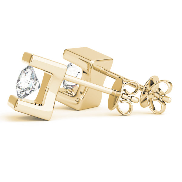 14K Yellow Gold 0.5ct Lab Diamond Stud Earrings