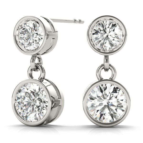 Round Lab Diamond Stud Earrings