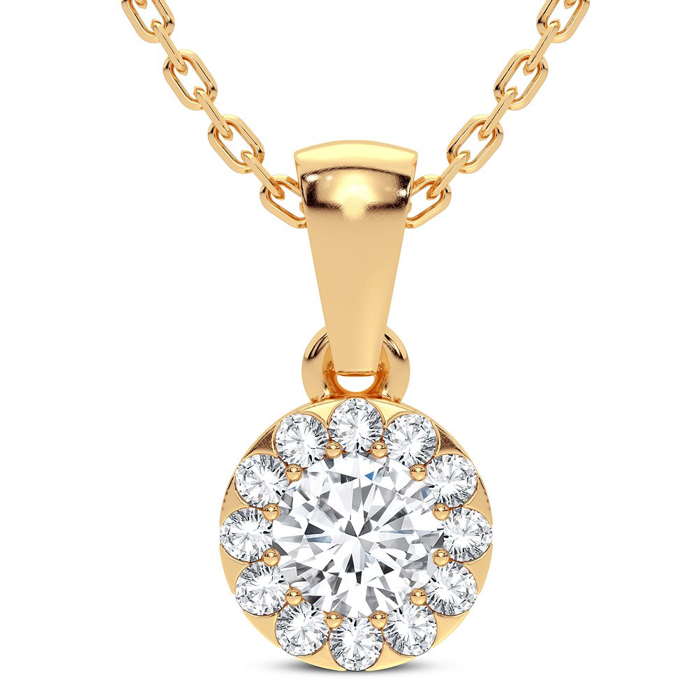 14K Yellow Gold 0.27CT Diamond Pendant