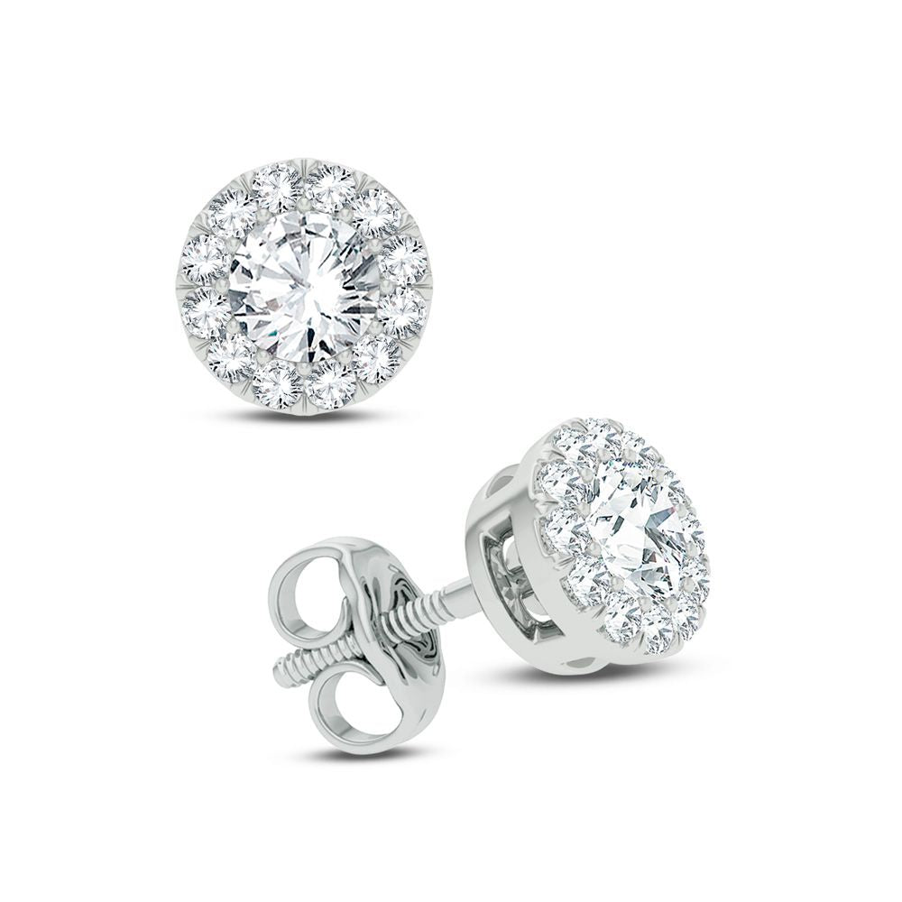 14K White Gold 0.25CT Diamond Earrings