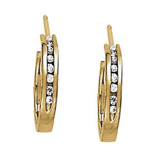 Round Diamond Hoop Earrings