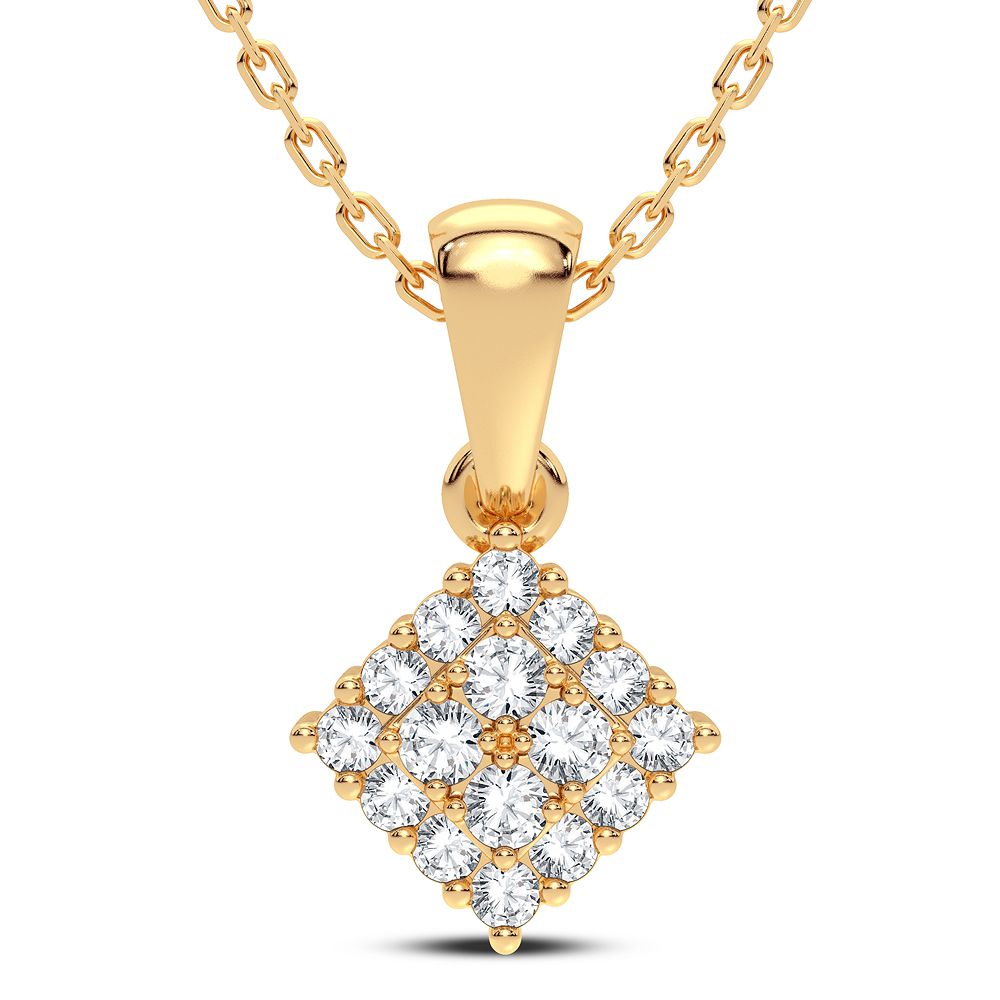 Elegant 14K Diamond Pendant: Timeless Womens Jewelry