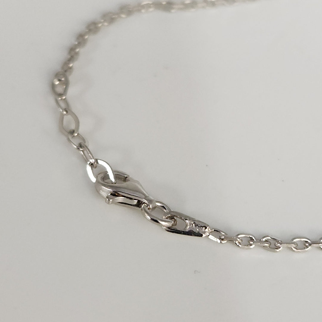 Fashion Silver Mother Of Pearl Clover Motifs Necklace 21"