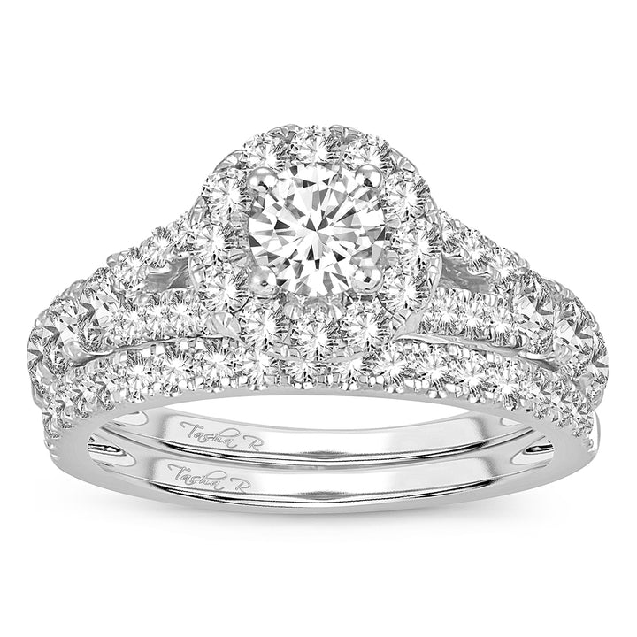 14k White Gold 2.00CT Lab Diamond Bridal Ring Brilliance