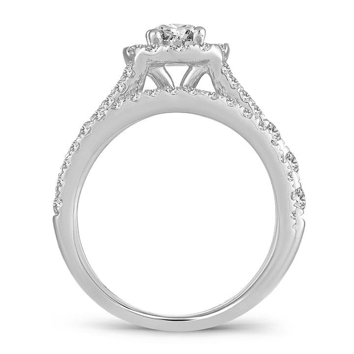 14k White Gold 2.00CT Lab Diamond Bridal Ring Brilliance