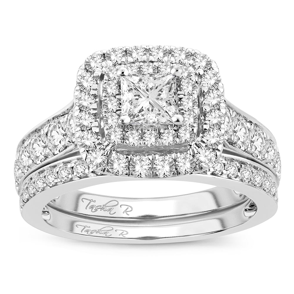 14K White Gold 2.02CT Lab Diamond Bridal Ring