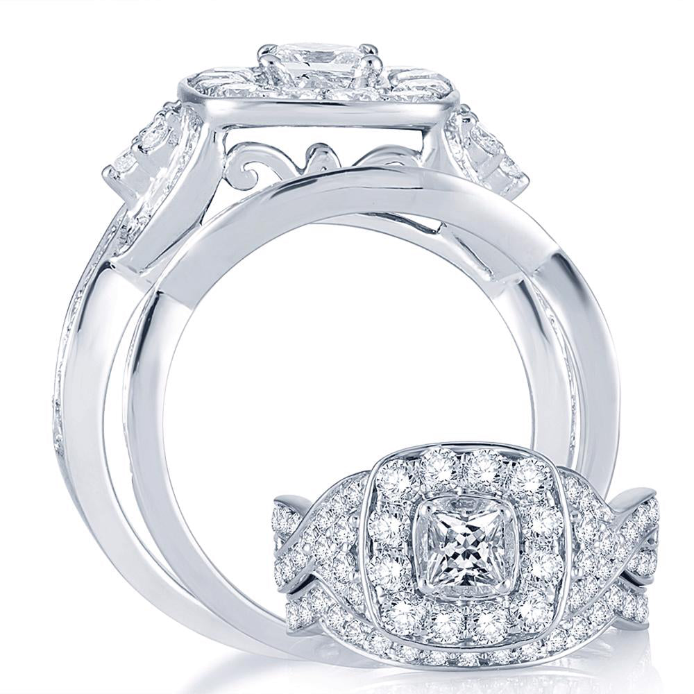 14K White Gold 2.03CT Diamond Bridal Ring