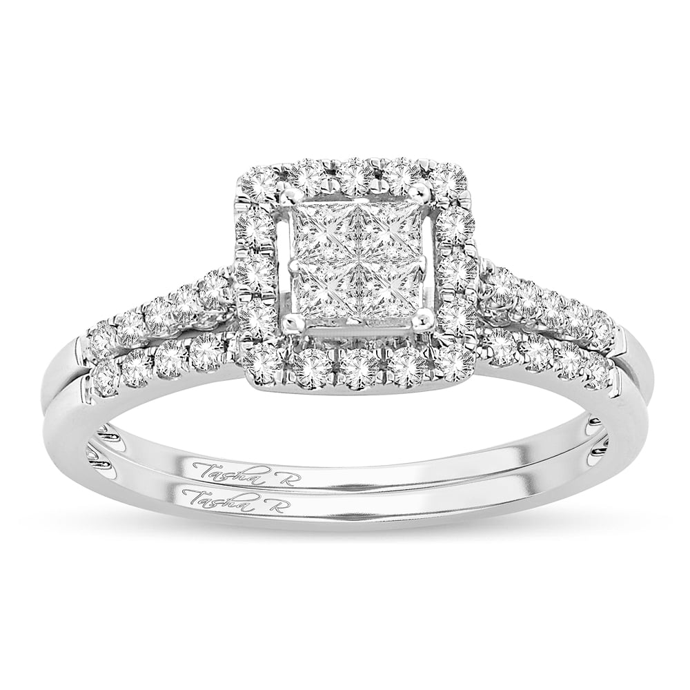 Brilliant 14K White Gold 2CT Diamond Engagement Ring